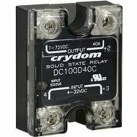 CRYDOM Solid State Relays - Industrial Mount Ssr Dc Output 150Vdc/20A 90-140Vac DC200A20